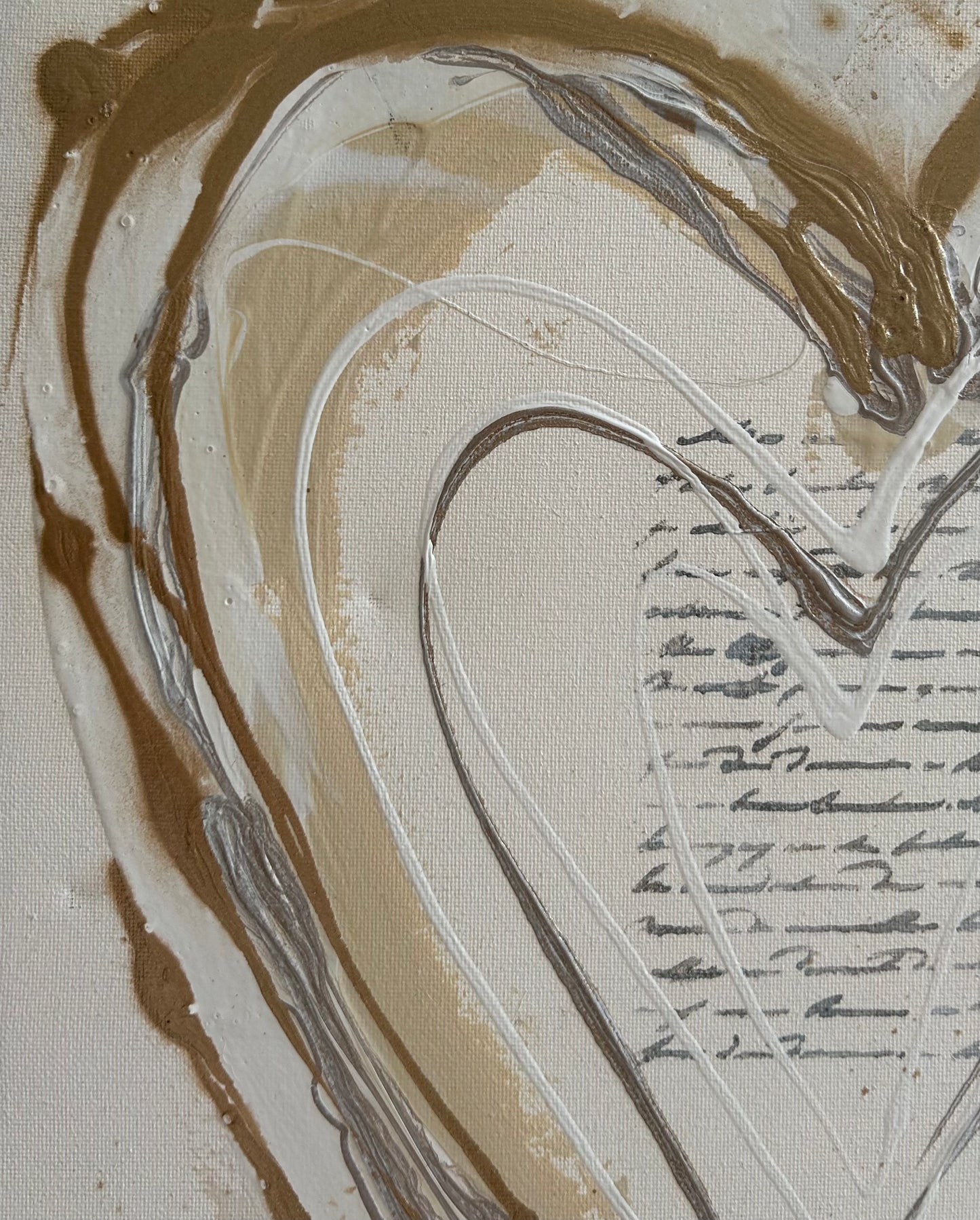 Tableau cœur lettre d’amour