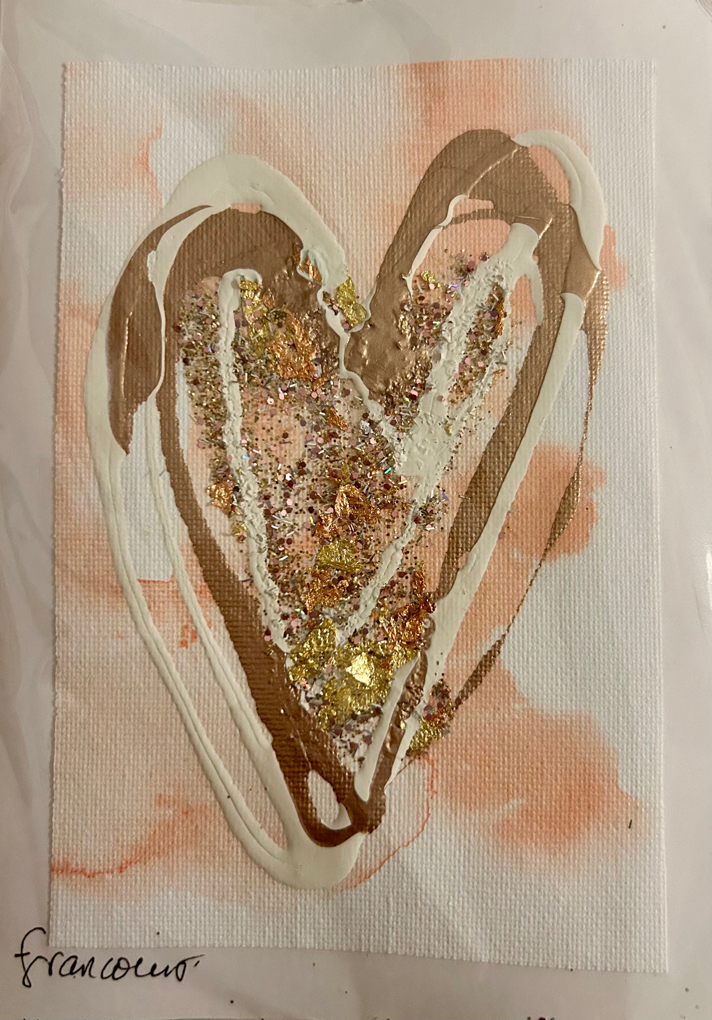 Cartes de vœux rose doux