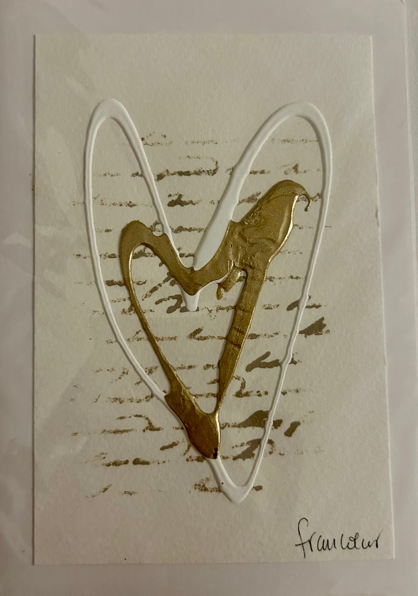Cartes de vœux cœurs et lettres d’amour