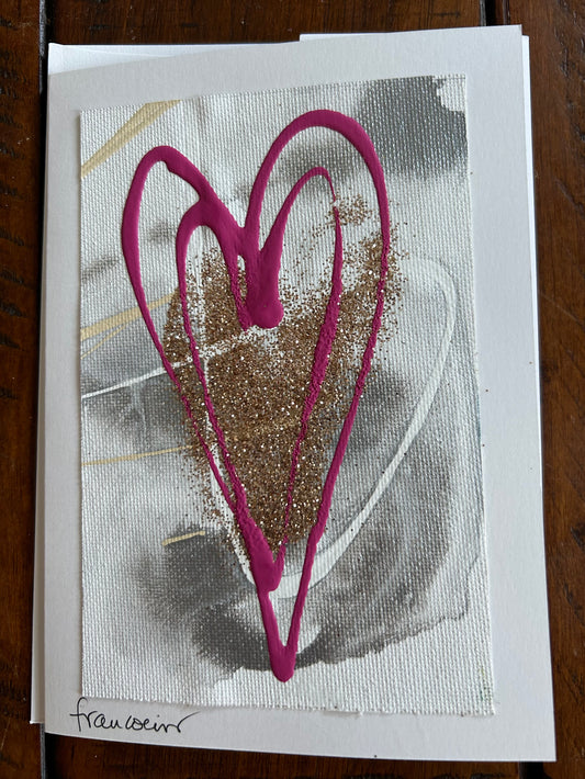 Cartes de vœux cœurs: La vie en rose