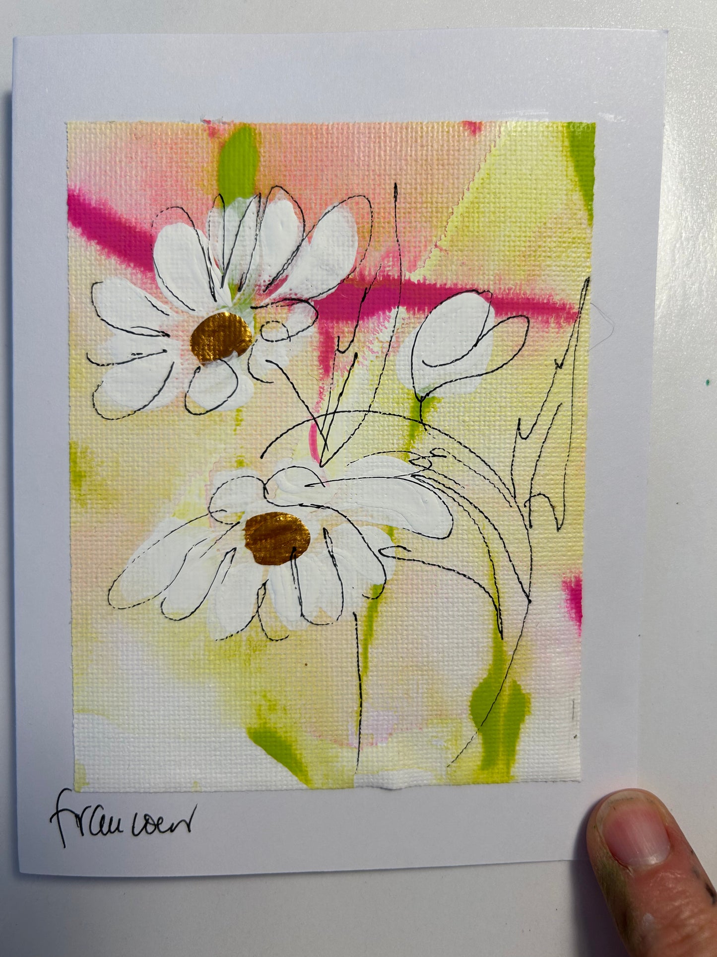Cartes de vœux Fleurs-Marguerites