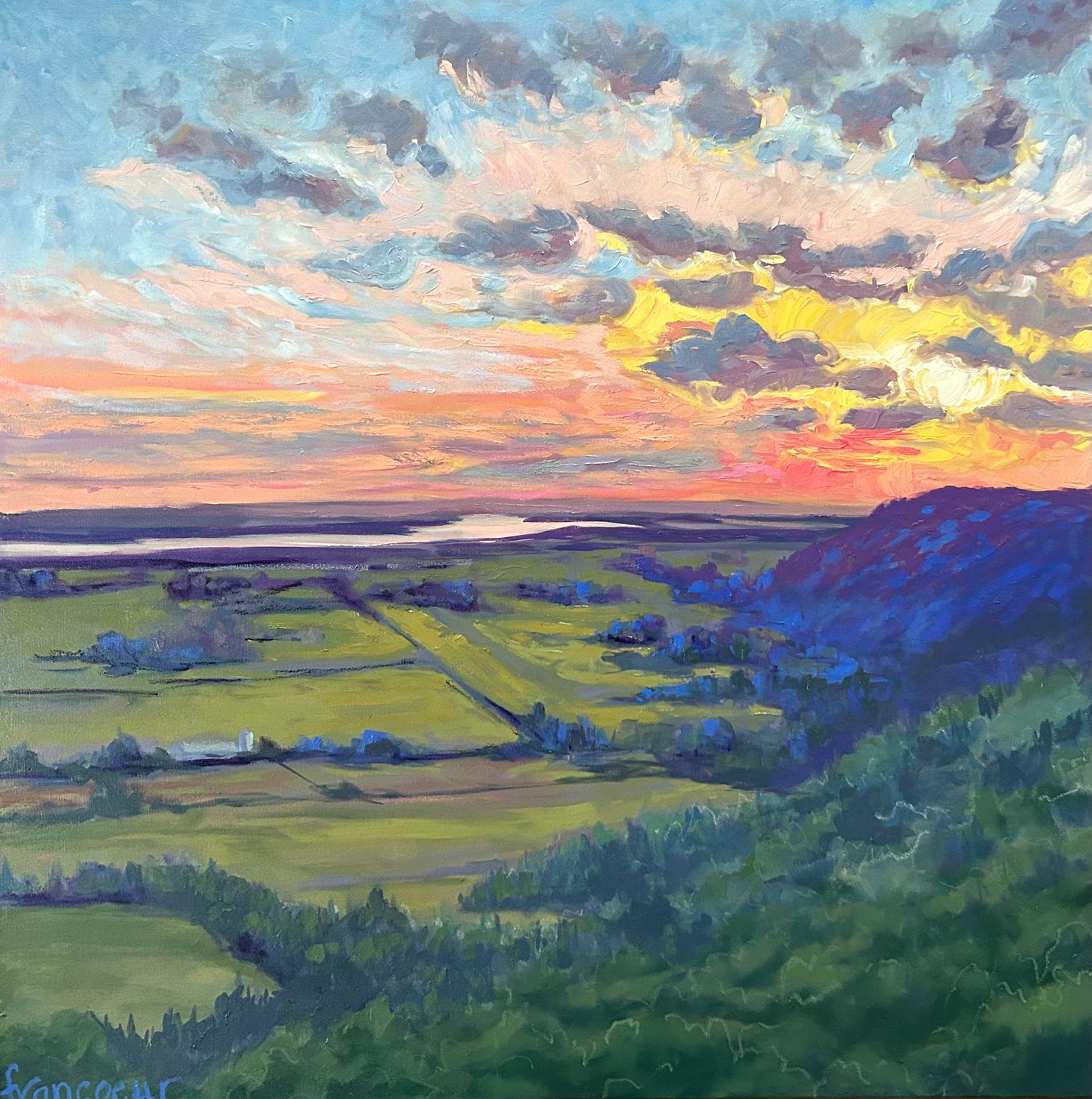 Coucher de soleil sur la rivière des Outaouais, Parc de la Gatineau »